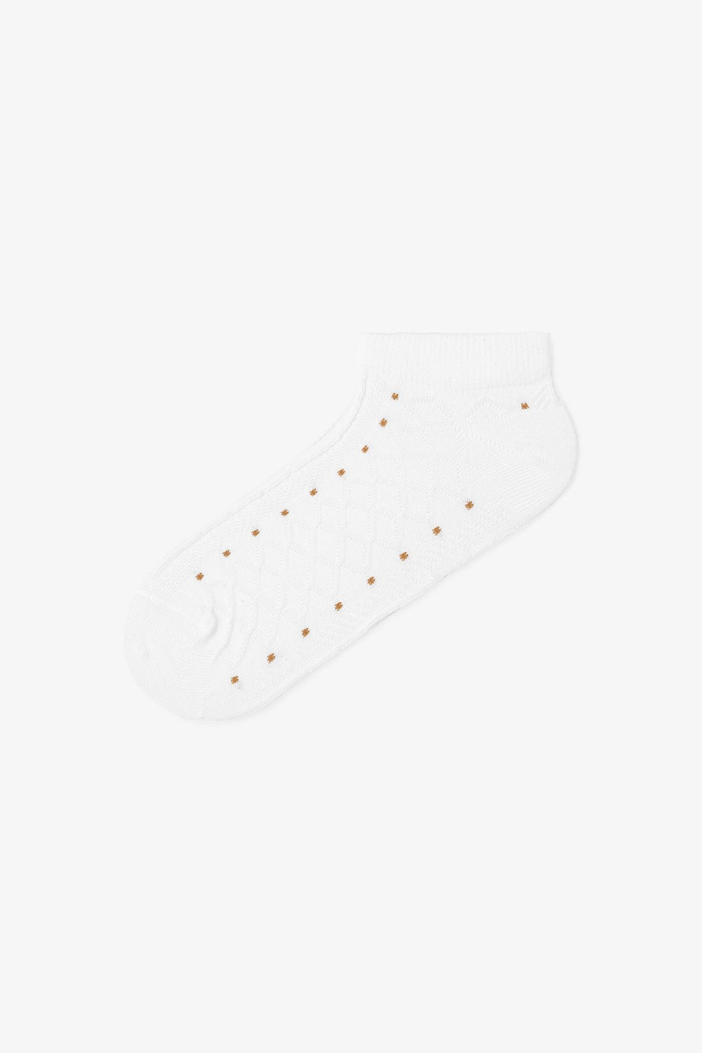 5 Pairs of Cotton Self-Patterned Polka Dot Ankle Socks