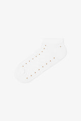 5 Pairs of Cotton Self-Patterned Polka Dot Ankle Socks