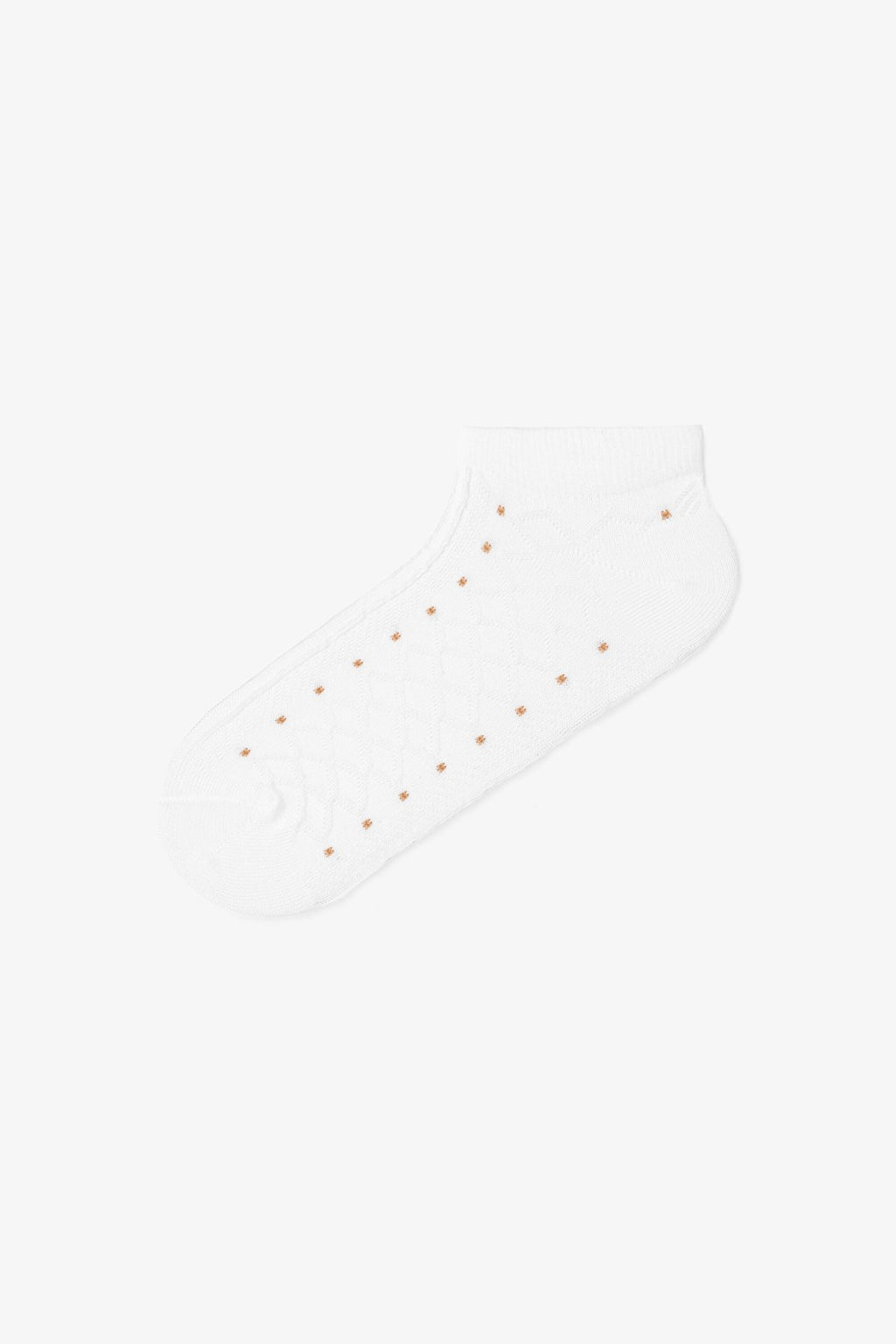 5 Pairs of Cotton Self-Patterned Polka Dot Ankle Socks