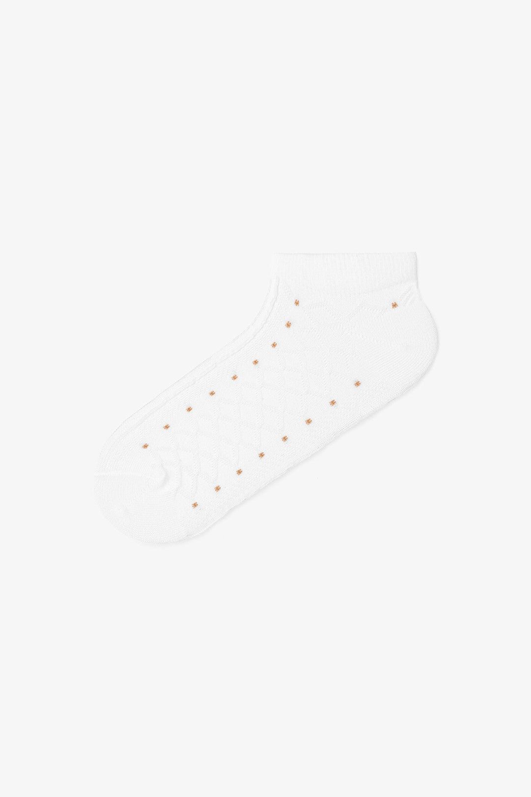 5 Pairs of Cotton Self-Patterned Polka Dot Ankle Socks