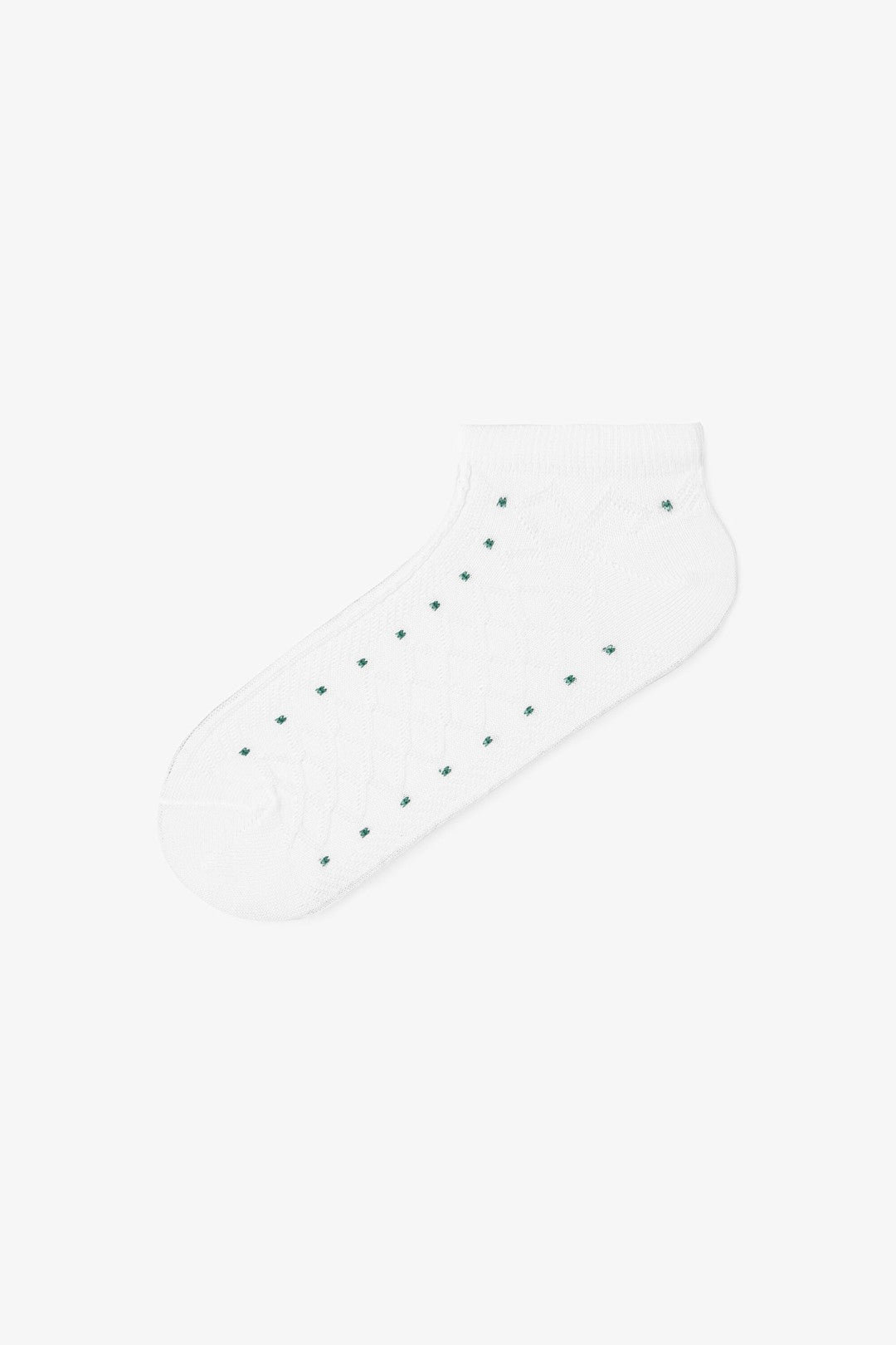 5 Pairs of Cotton Self-Patterned Polka Dot Ankle Socks