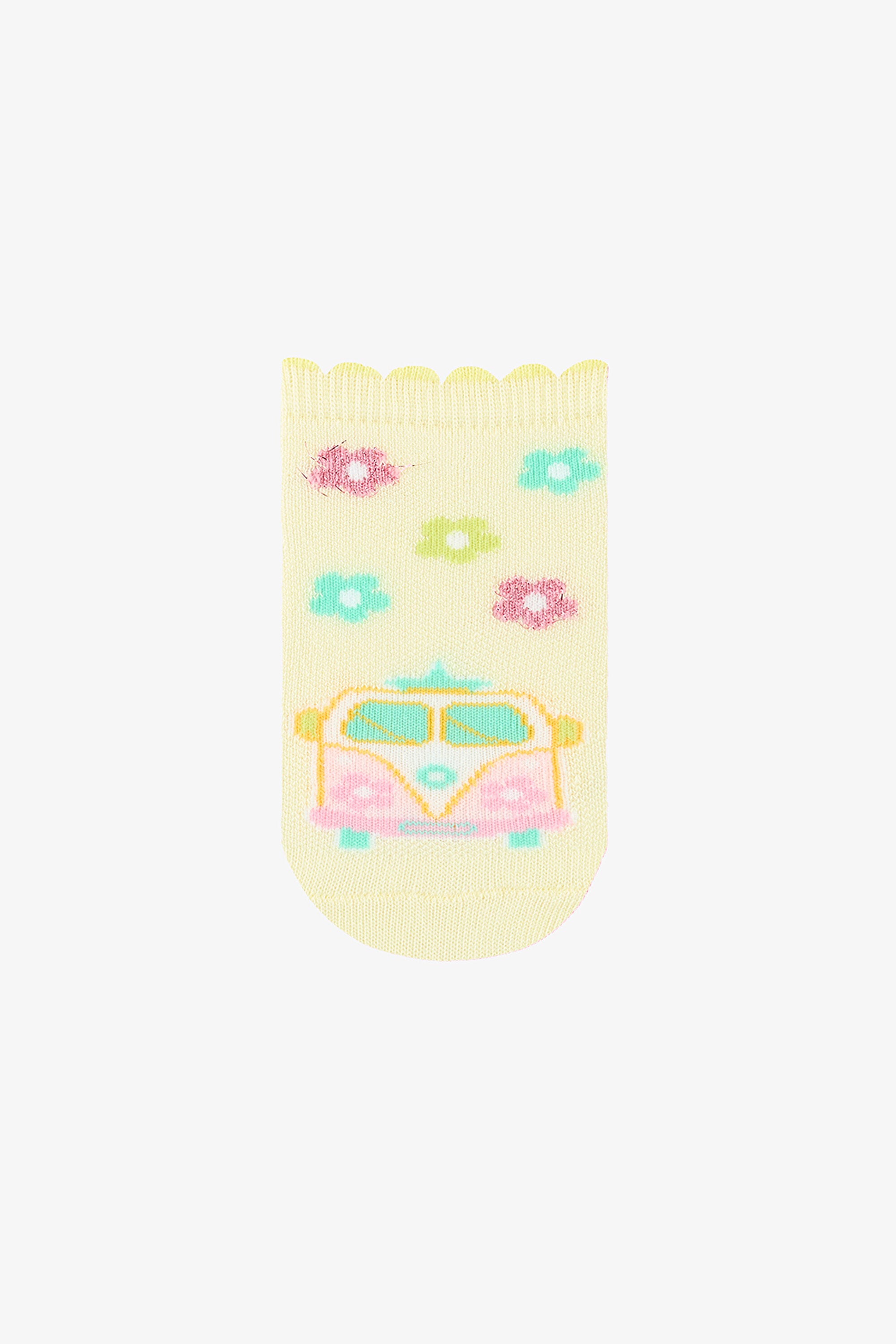Girl Travel 3-Pack Multicolored Ankle Socks