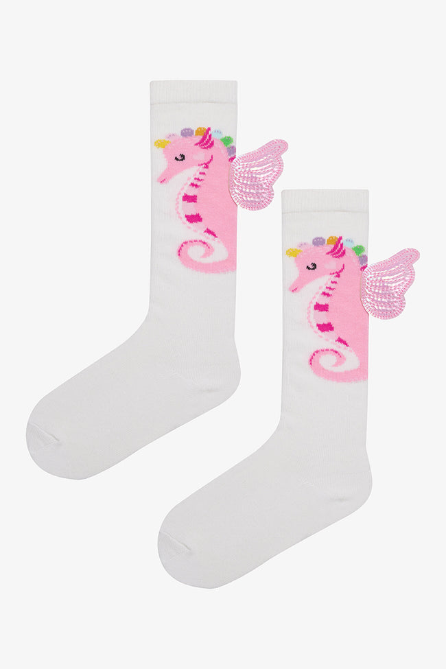 Girls Unicorn Trouser Socks Hover Image
