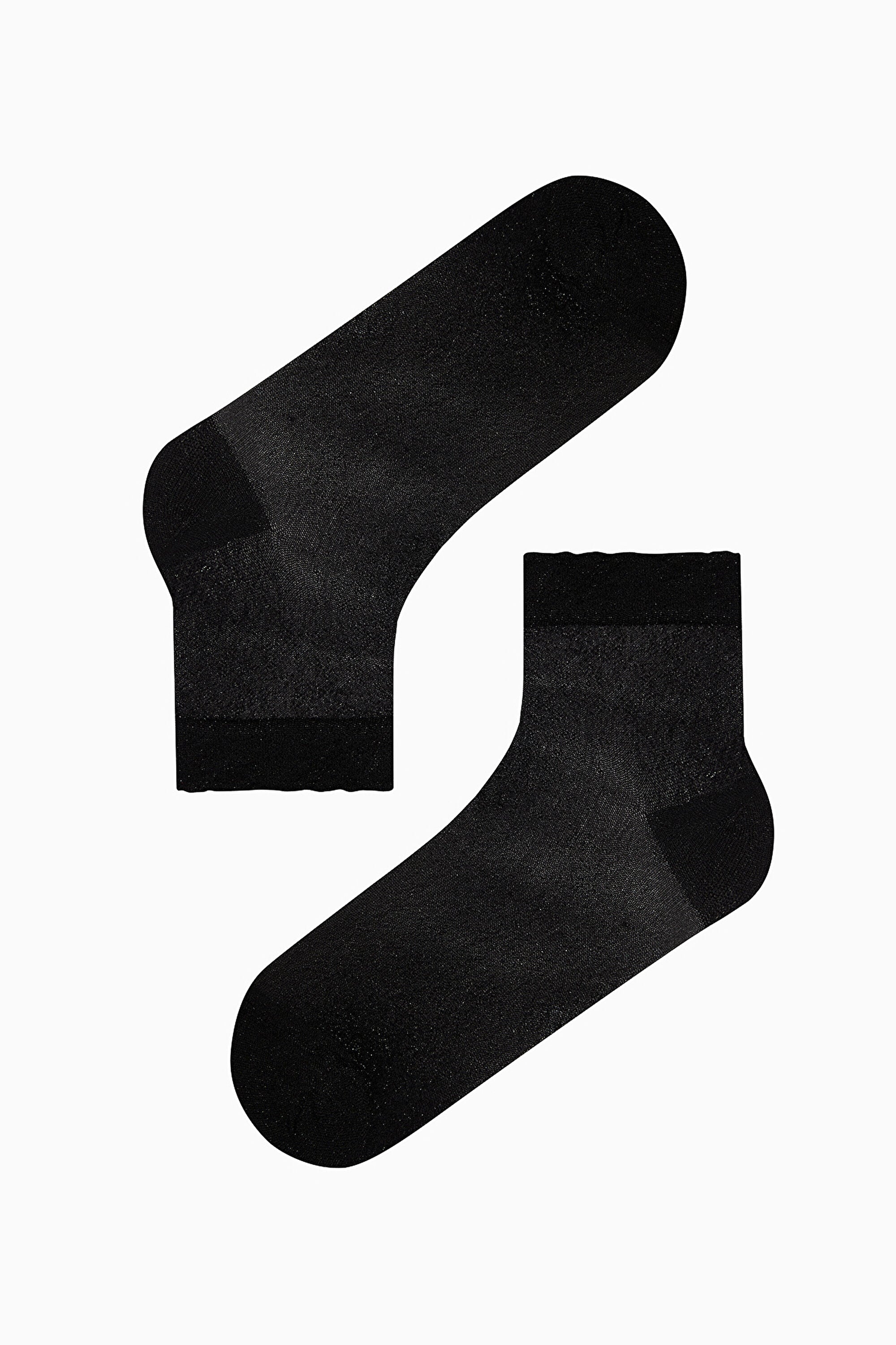 Shiny Tulles Black White Pink 3in1 Socket Socks