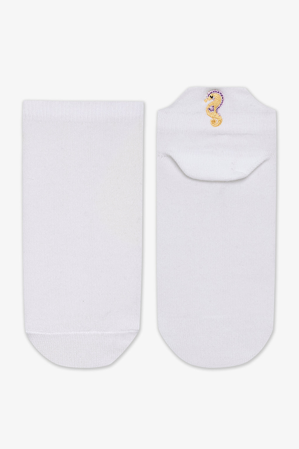 3 Pairs of Cotton Embroidered Back Socks