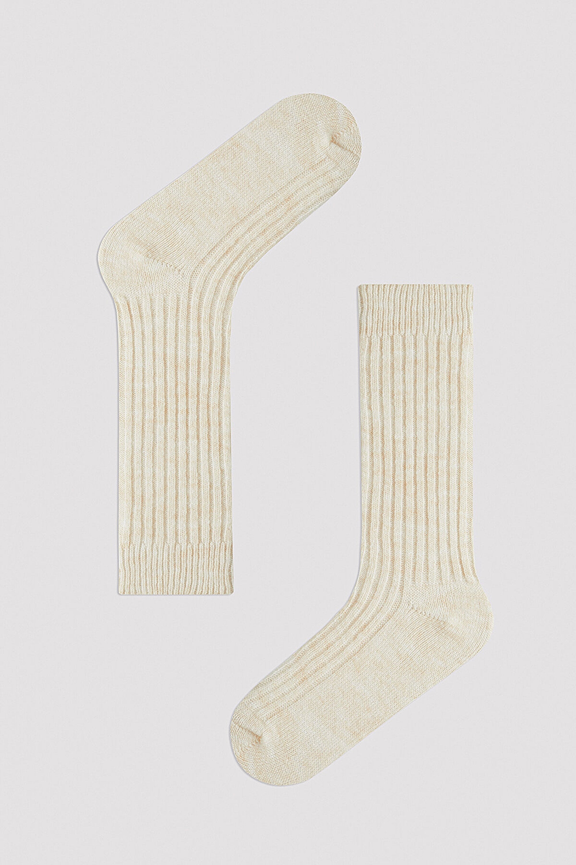 Vertical Ribbed Beige Socket