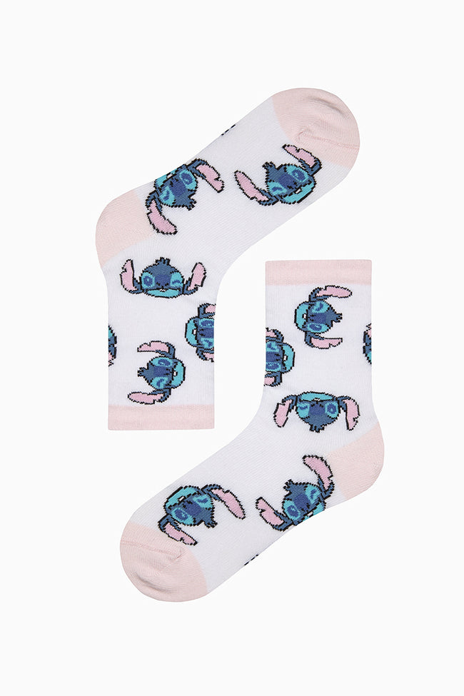 Girls Stitch Multicolored 2-Pack Ankle Socks - Stitch Collection Main Image