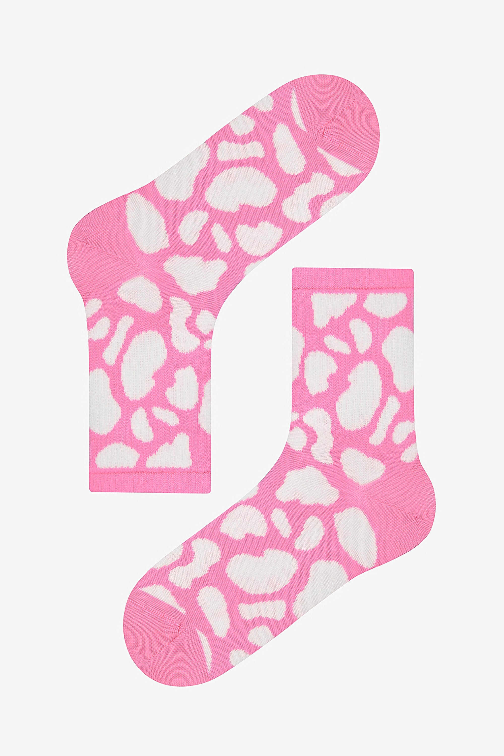 2 Pairs Cotton 3D Cow Patterned Toe Seamless Ankle Socks