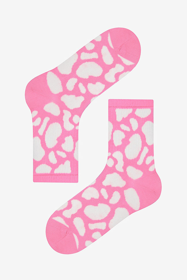 2 Pairs Cotton 3D Cow Patterned Toe Seamless Ankle Socks Main Image