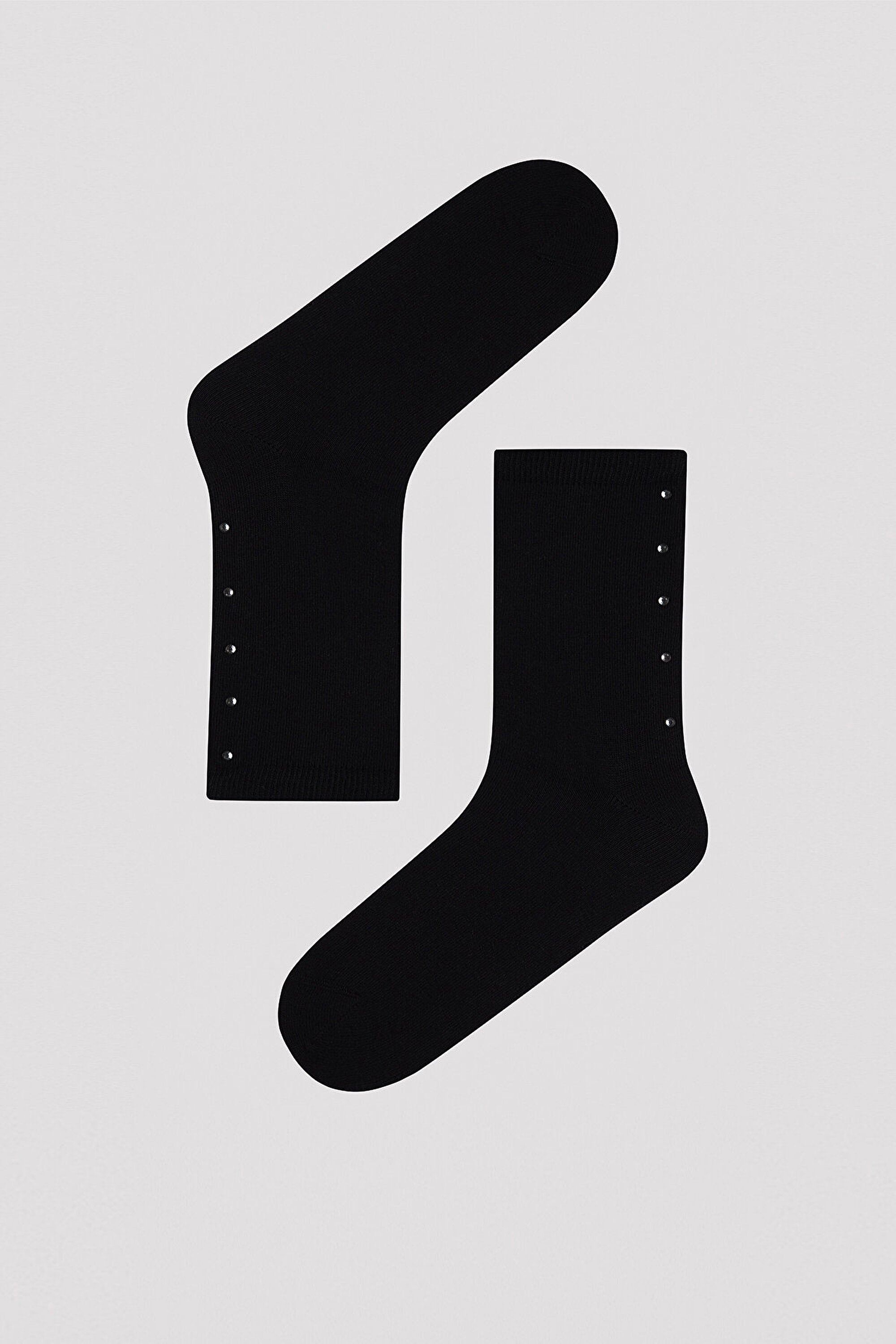 Circle Stone Black Socket Socks