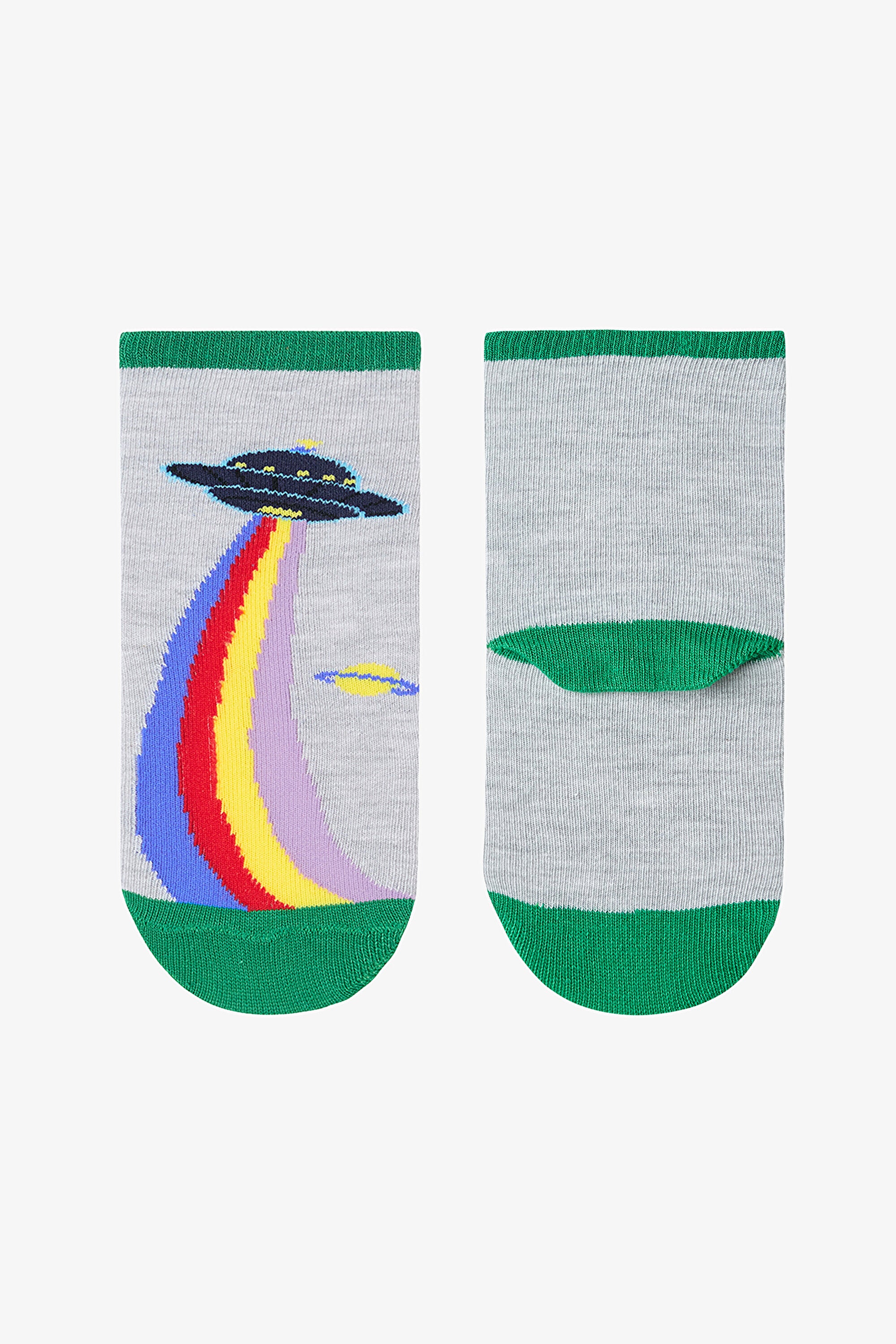 Boys Spacecraft Rocket Pattern Cotton 4-Pack Ankle Socks