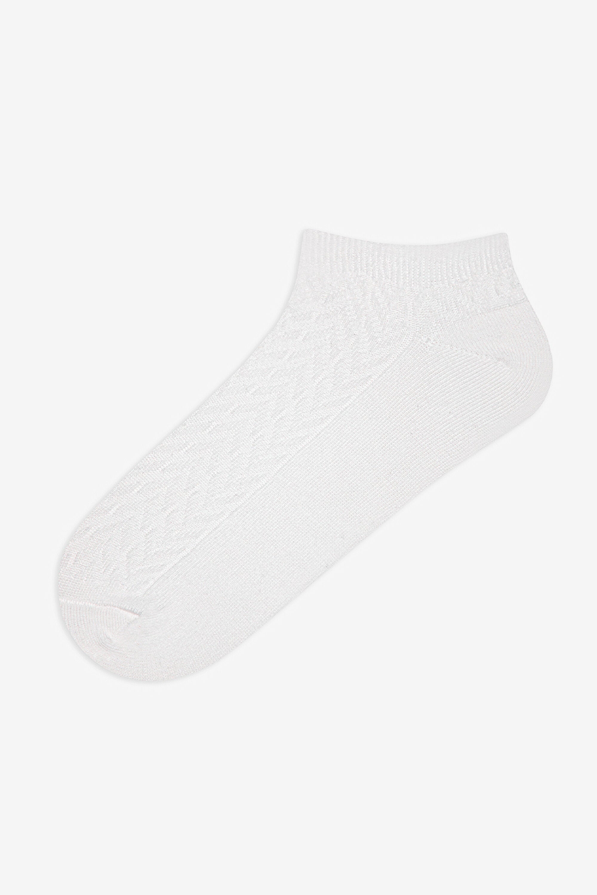 4 Pairs of Cotton Zigzag Patterned Ankle Socks