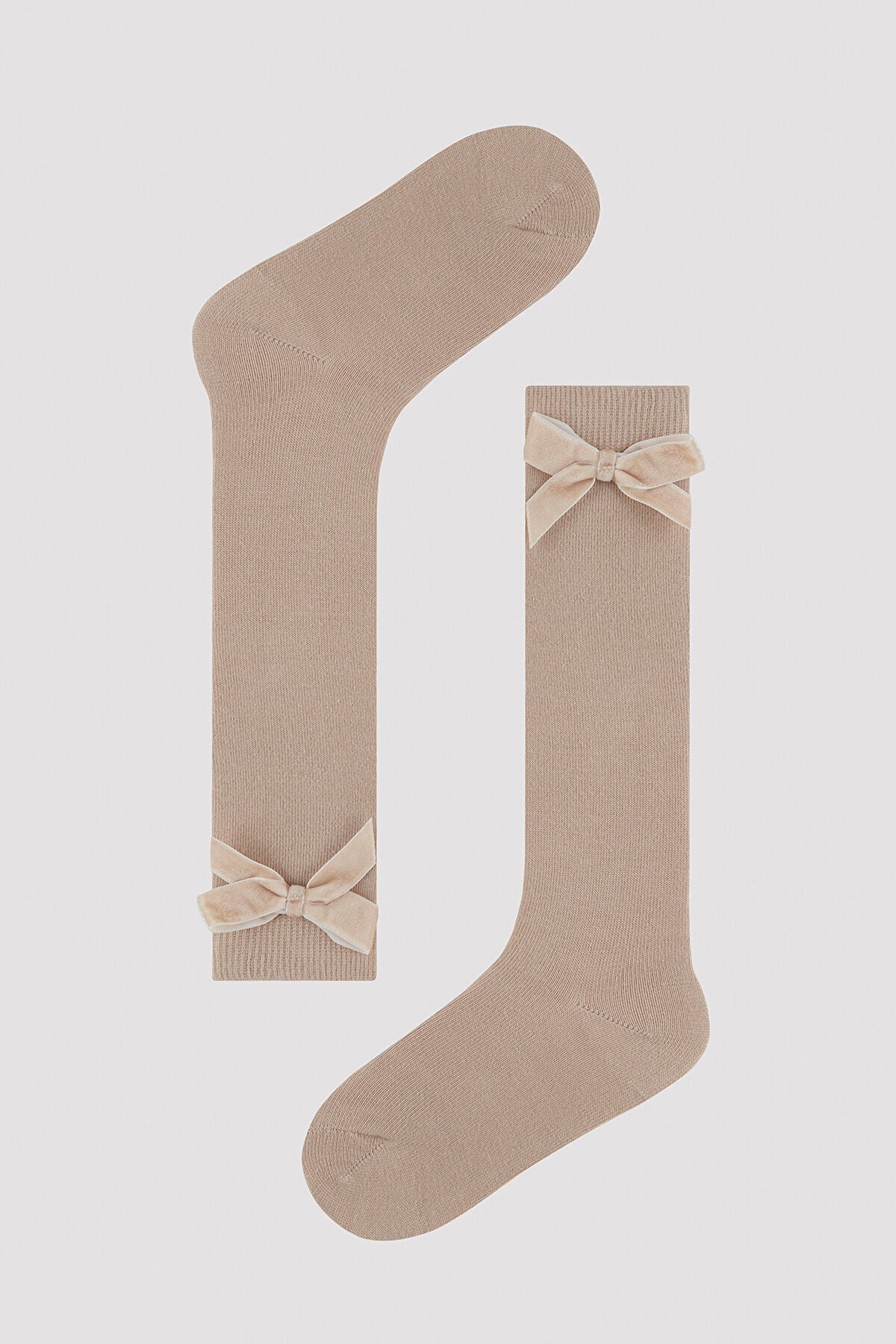 Girl Brown Ribbon Sock