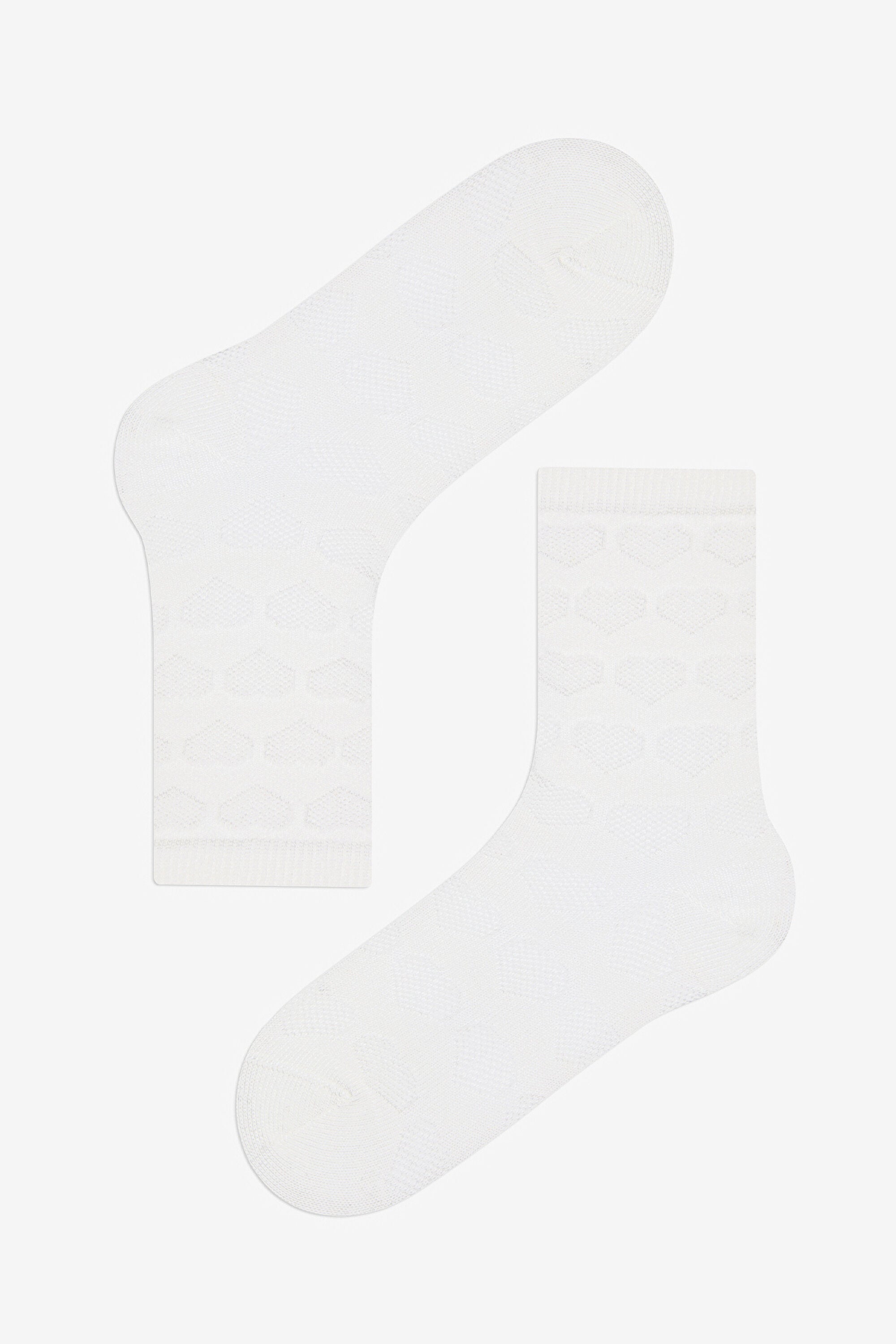 Girls Pink Heart 4-Pack Multicolored Ankle Socks