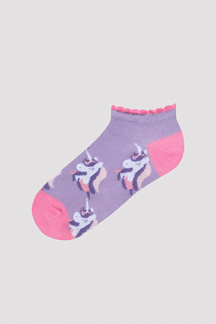Girl's Rainbow Unicorn 4in1 Liner Socks