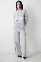 Grey Melange Harry Potter Printed Wide Leg Trousers