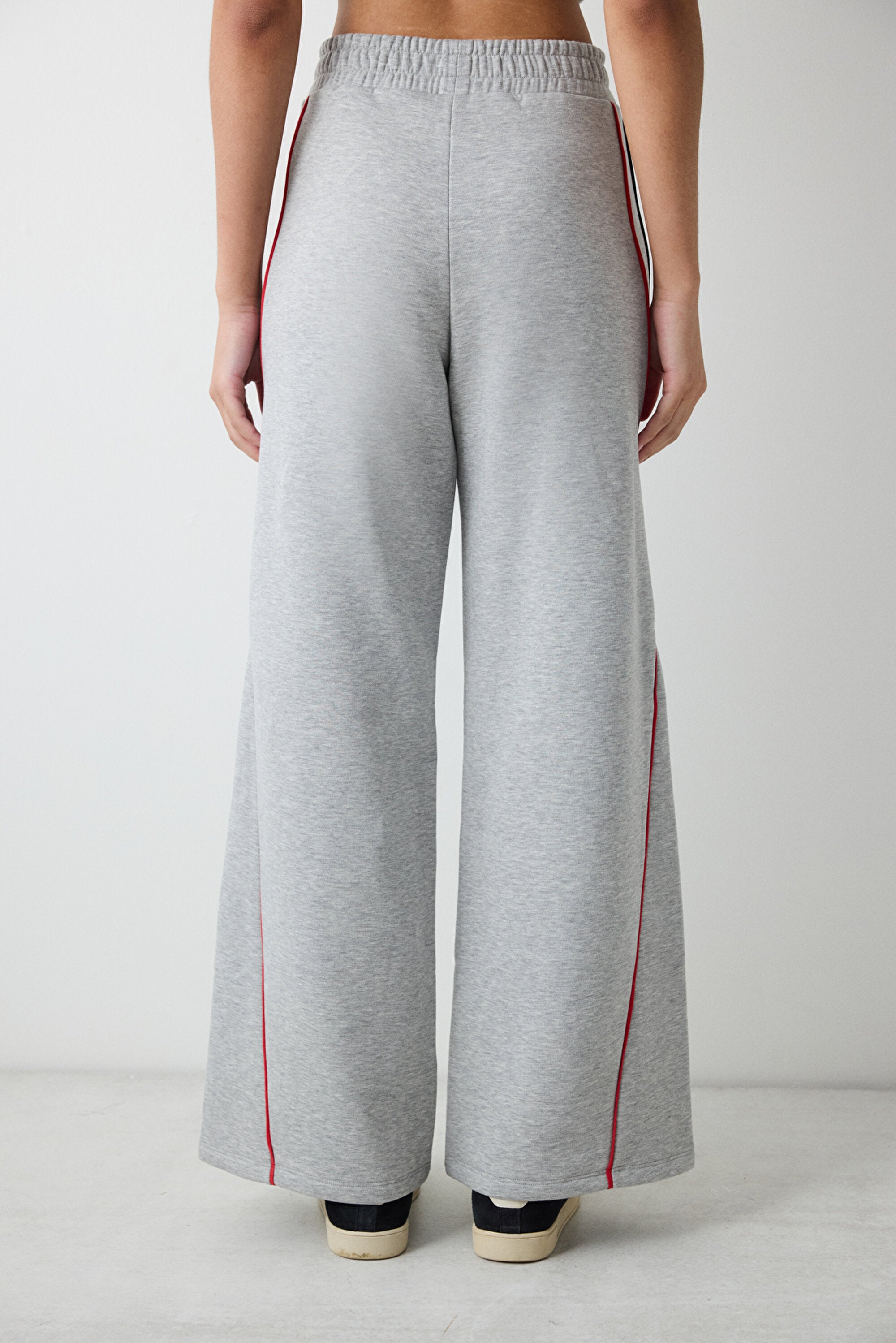 Grey Melange Harry Potter Printed Wide Leg Trousers