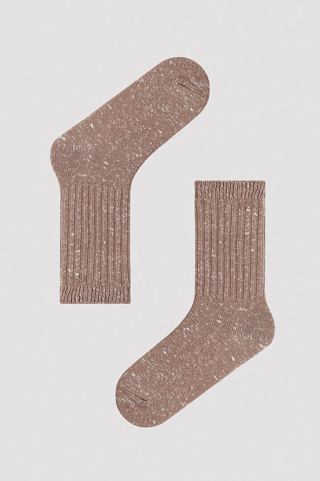 Light Brown Thick Boot Socks Hover Image