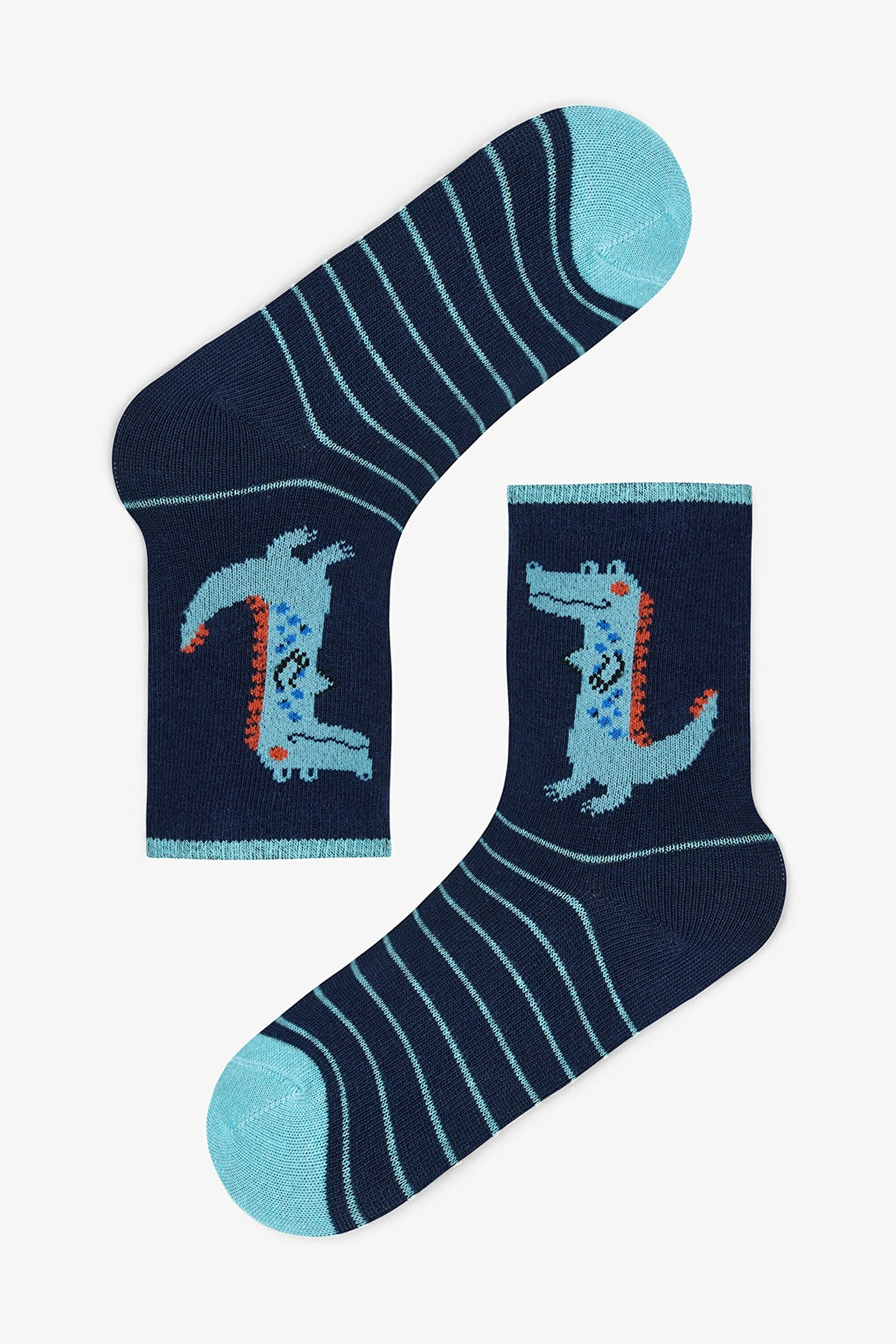 Boys' Dino Friends Dinosaur Patterned 4-Pack Ankle Socks