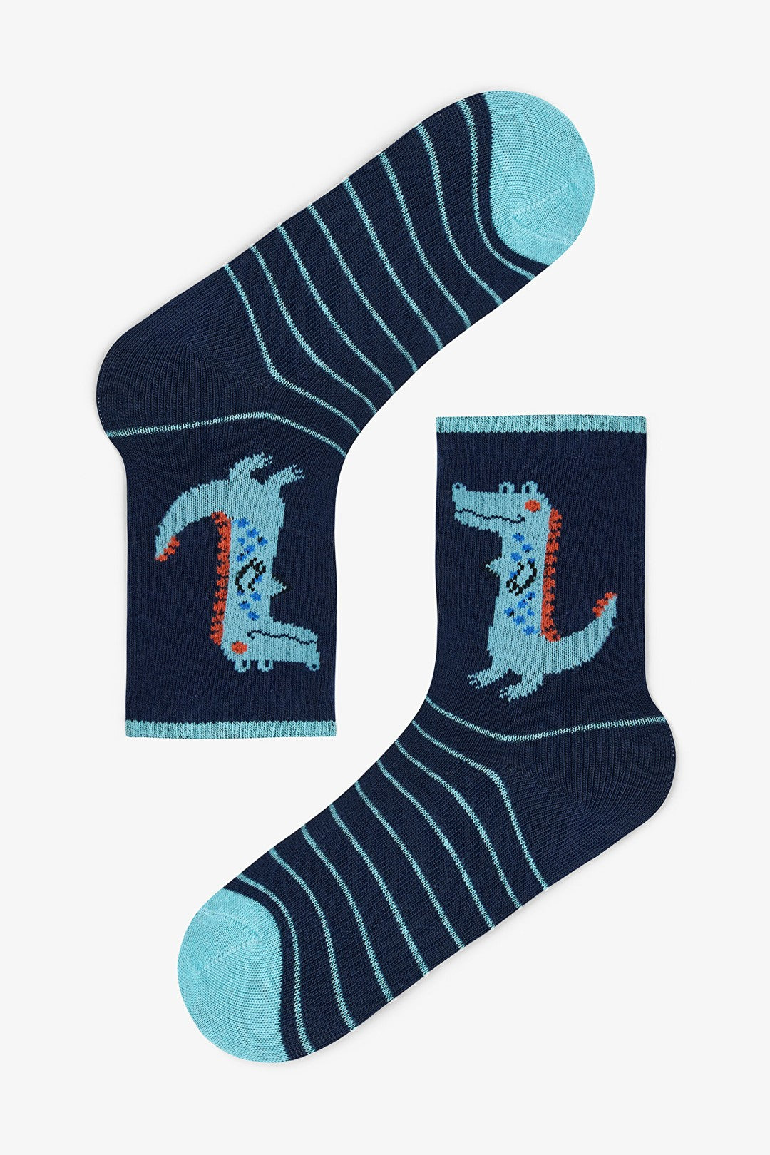 Boys' Dino Friends Dinosaur Patterned 4-Pack Ankle Socks