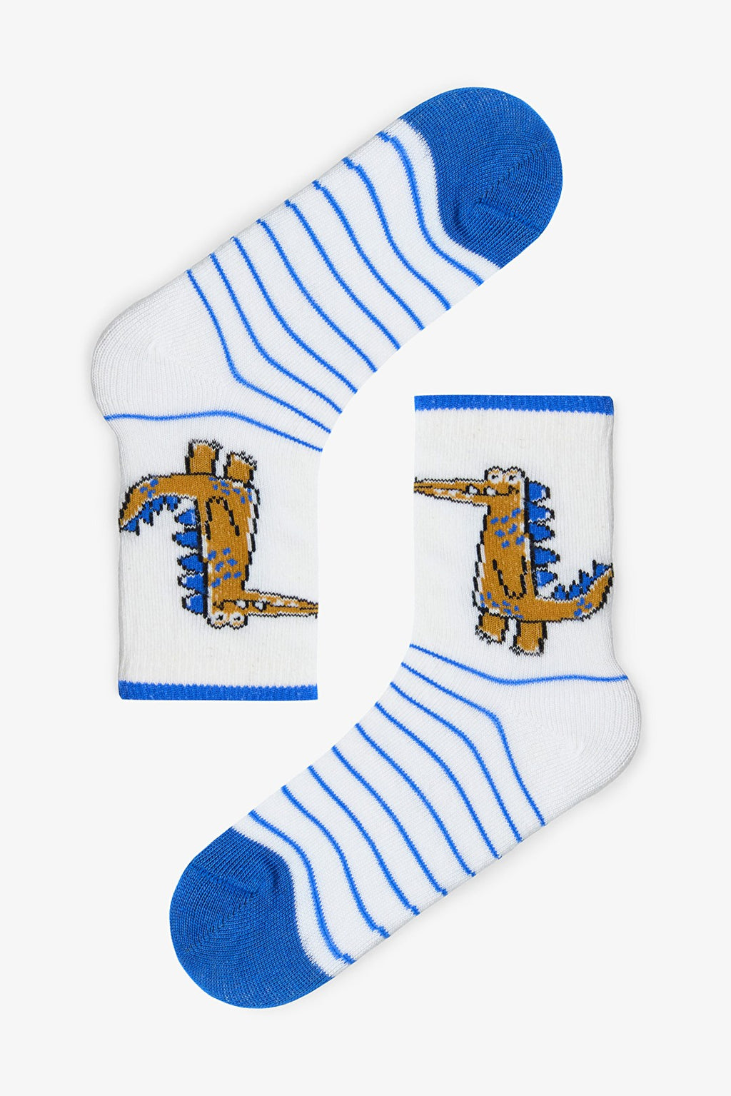 Boys' Dino Friends Dinosaur Patterned 4-Pack Ankle Socks