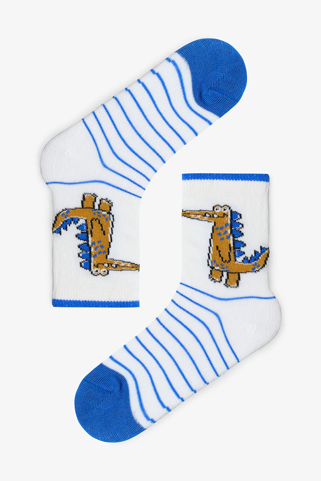 Boys' Dino Friends Dinosaur Patterned 4-Pack Ankle Socks