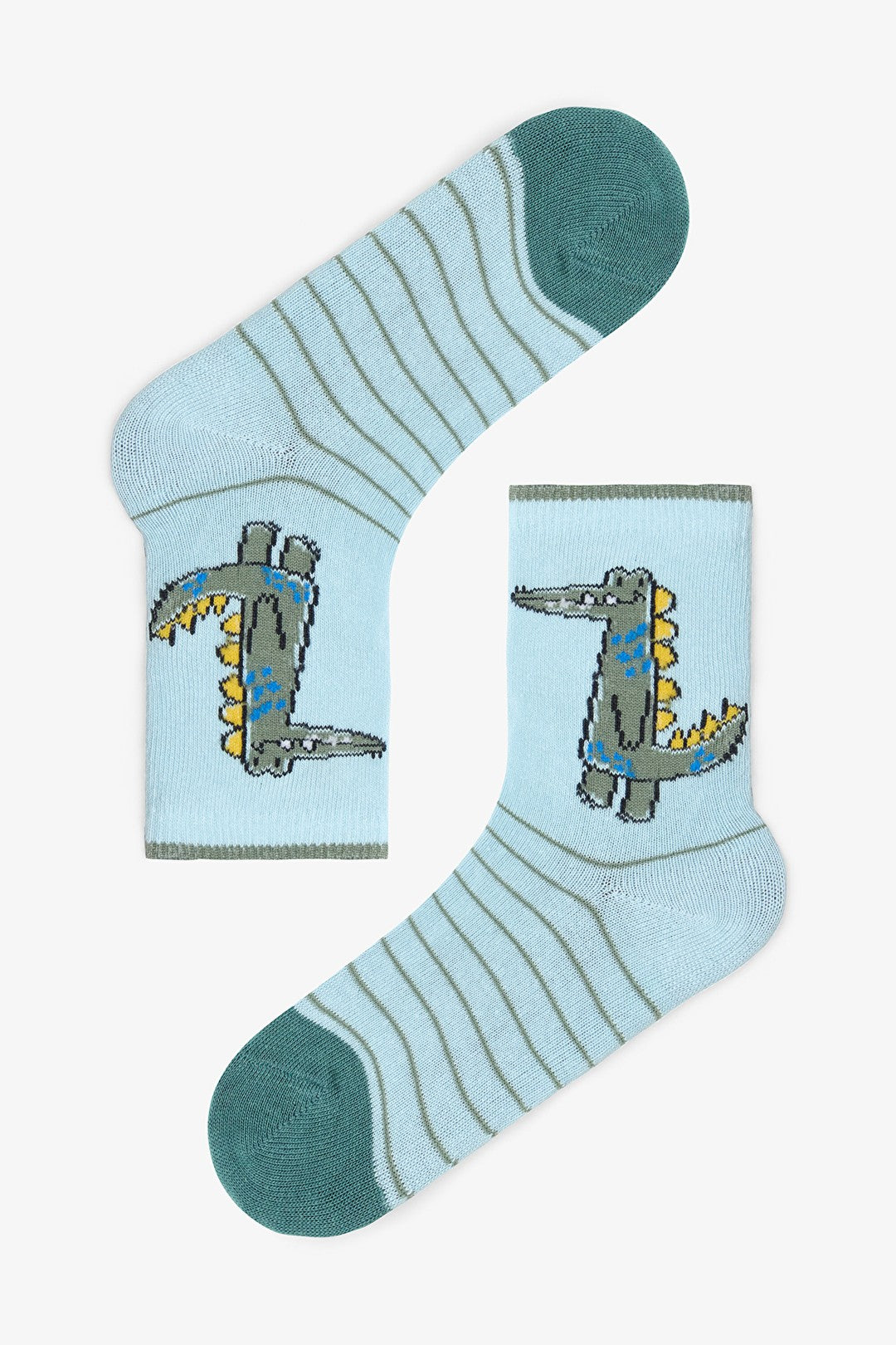 Boys' Dino Friends Dinosaur Patterned 4-Pack Ankle Socks