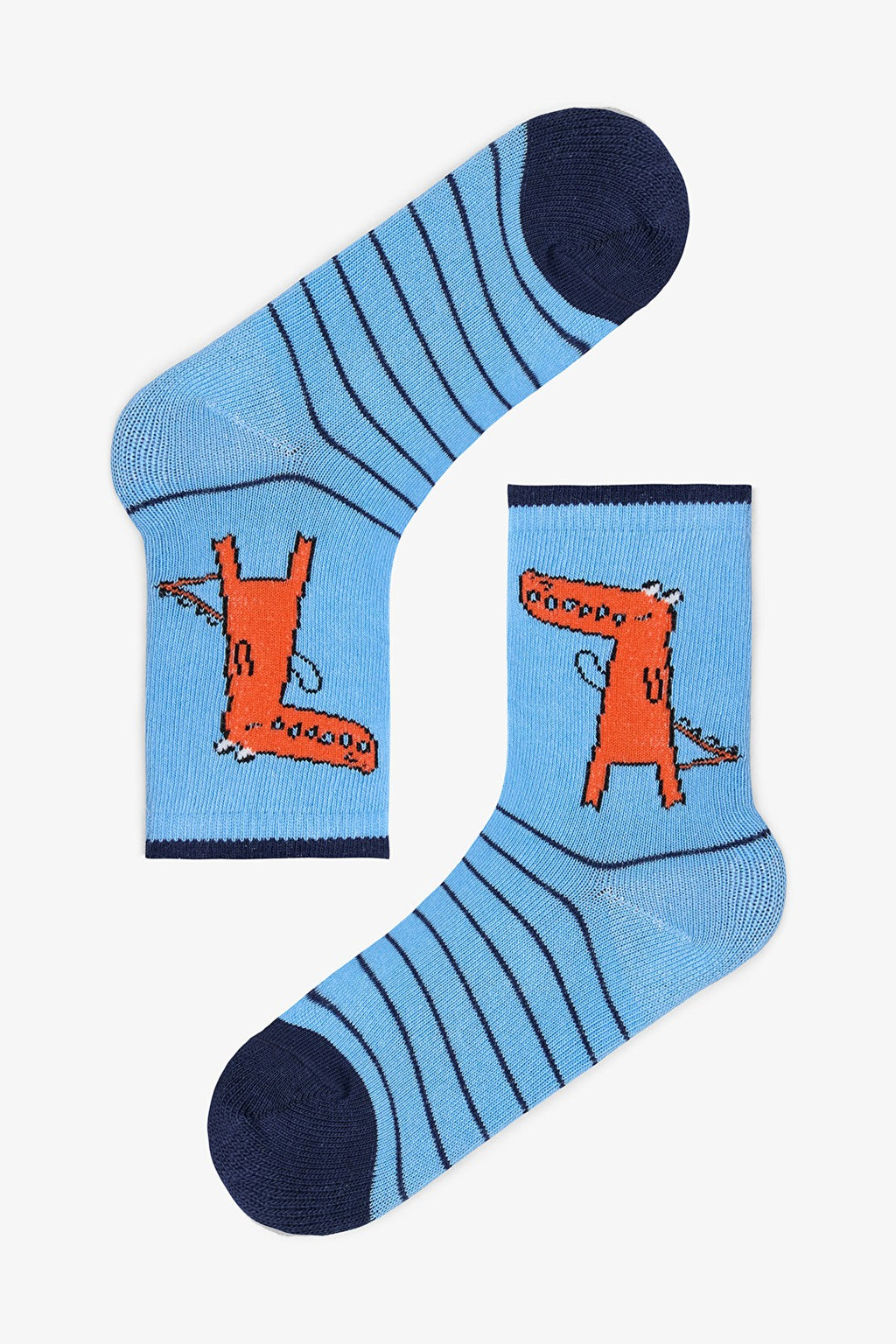 Boys' Dino Friends Dinosaur Patterned 4-Pack Ankle Socks