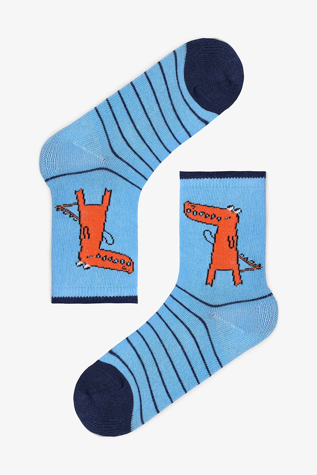 Boys' Dino Friends Dinosaur Patterned 4-Pack Ankle Socks