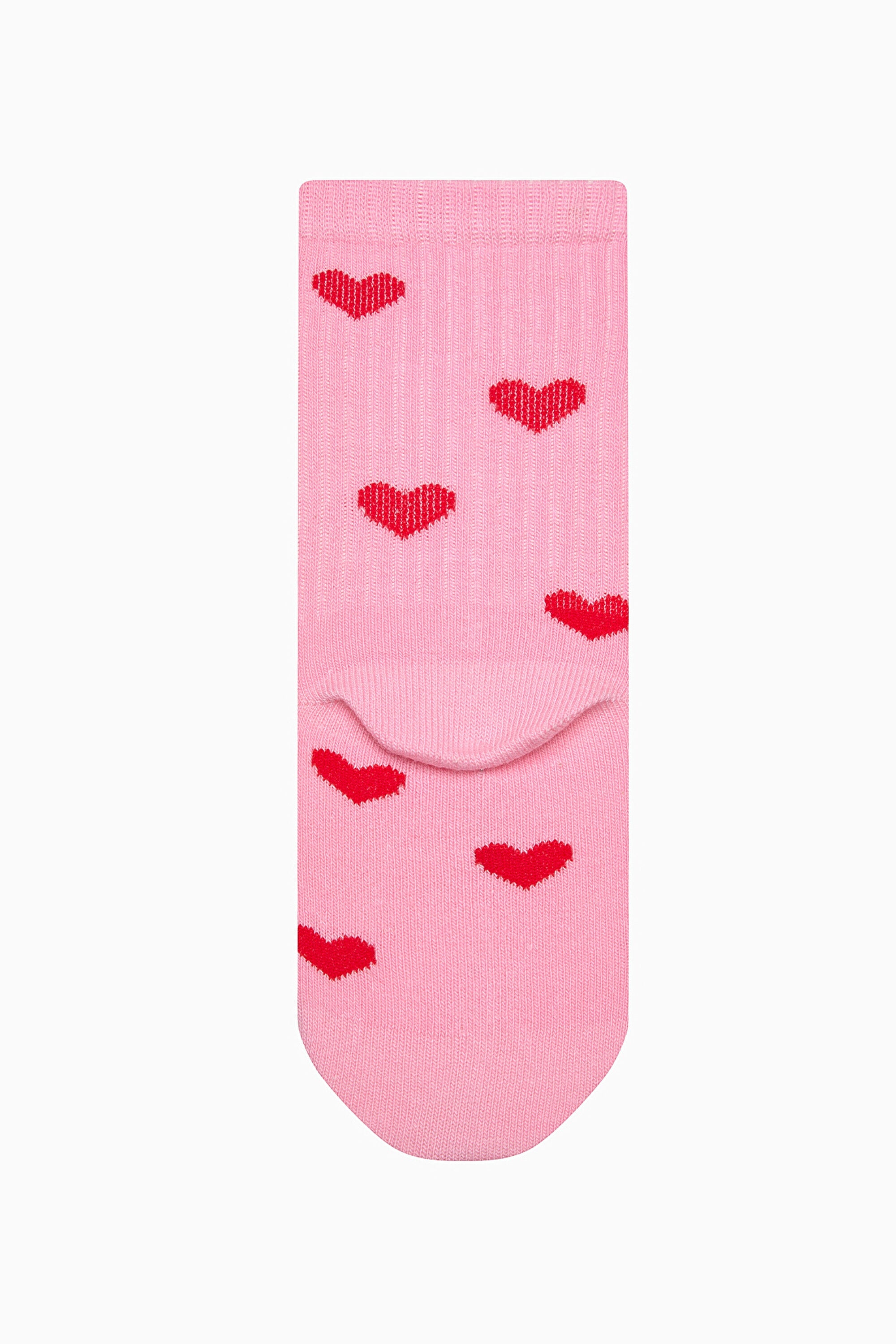 Girls Heart Multicolored 3-Pack Ankle Socks