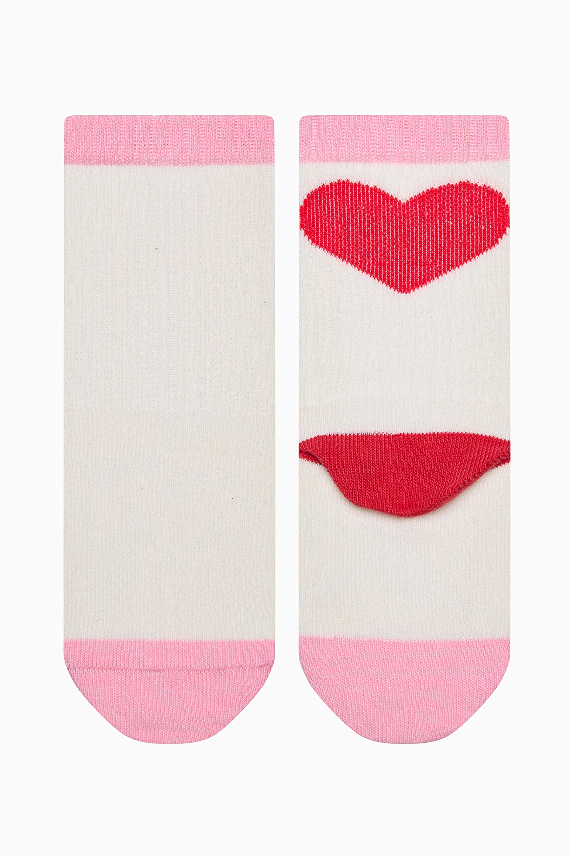 Girls Heart Multicolored 3-Pack Ankle Socks