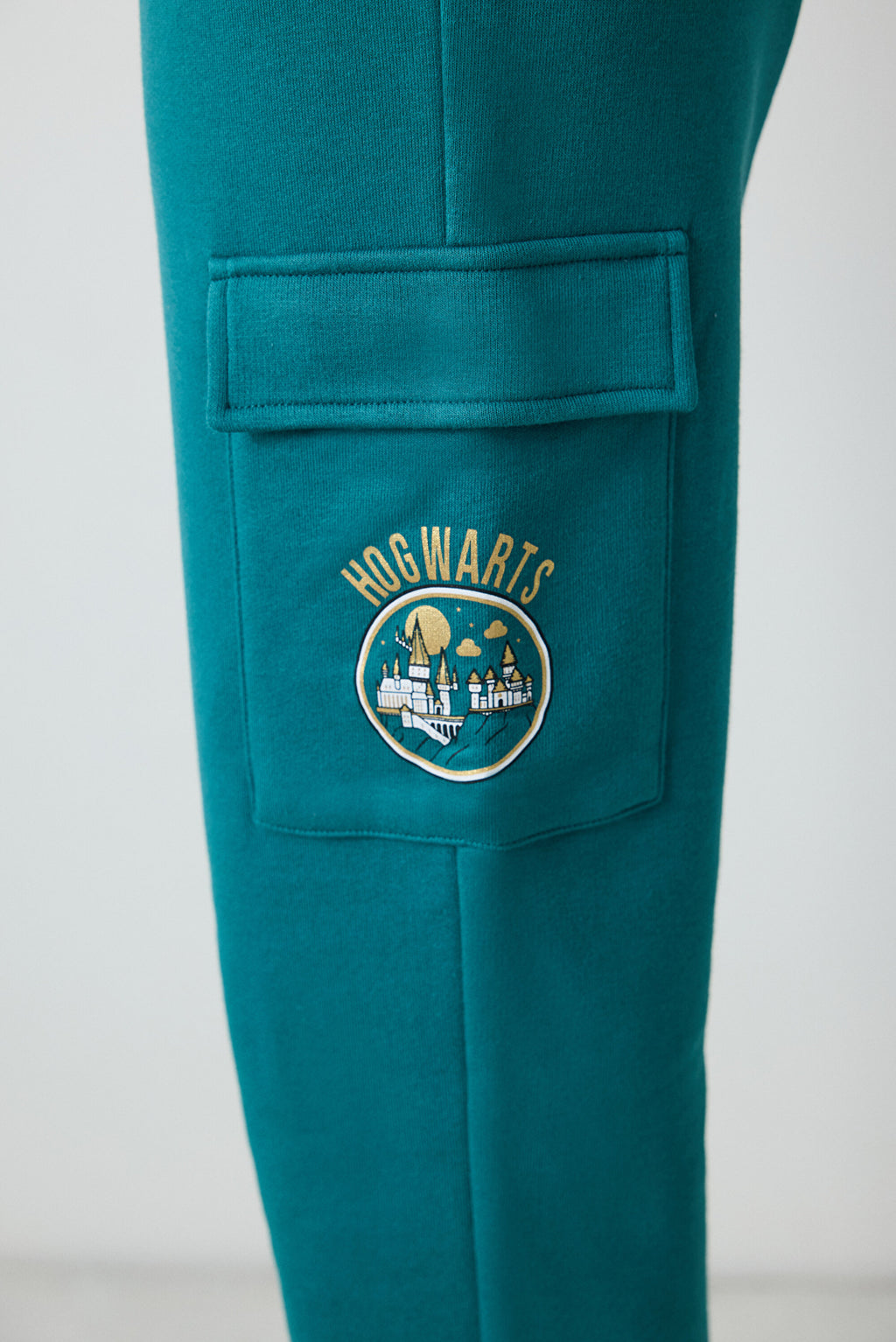 Petrol Green High Waist Harry Potter Printed Sweatpants