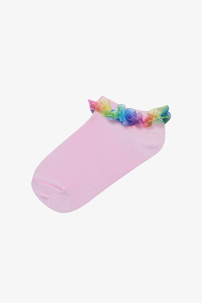 Girl Child Colorful Details 2-Pack Booties Socks Main Image