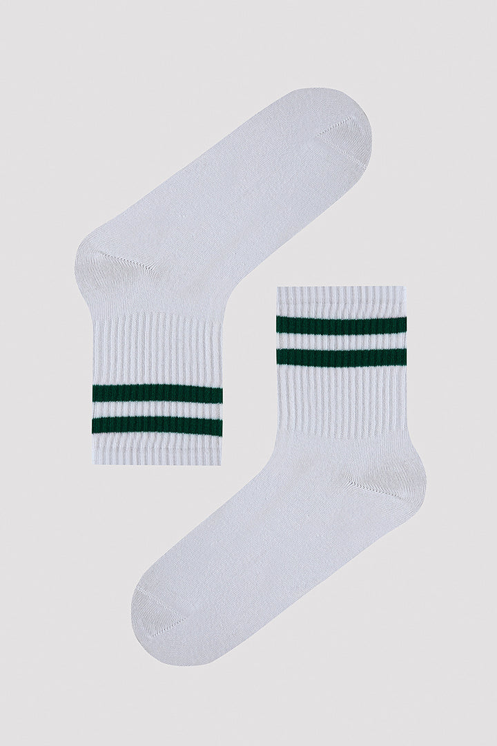 Colorful Stripe Printed Tennis Ankle Socks