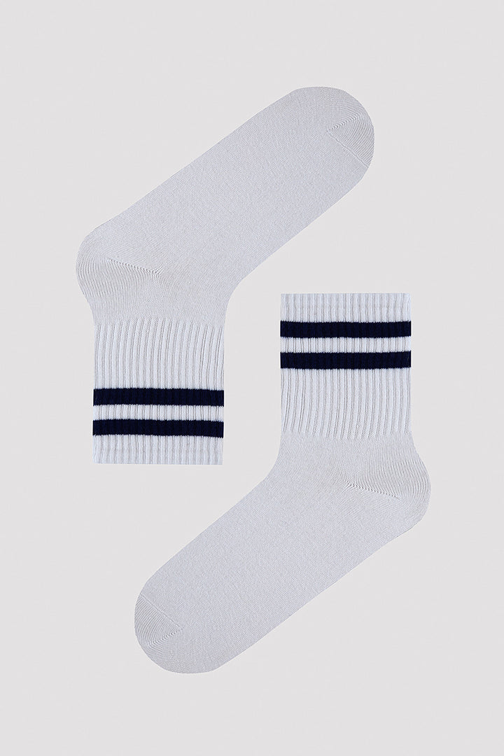 Colorful Stripe Printed Tennis Ankle Socks