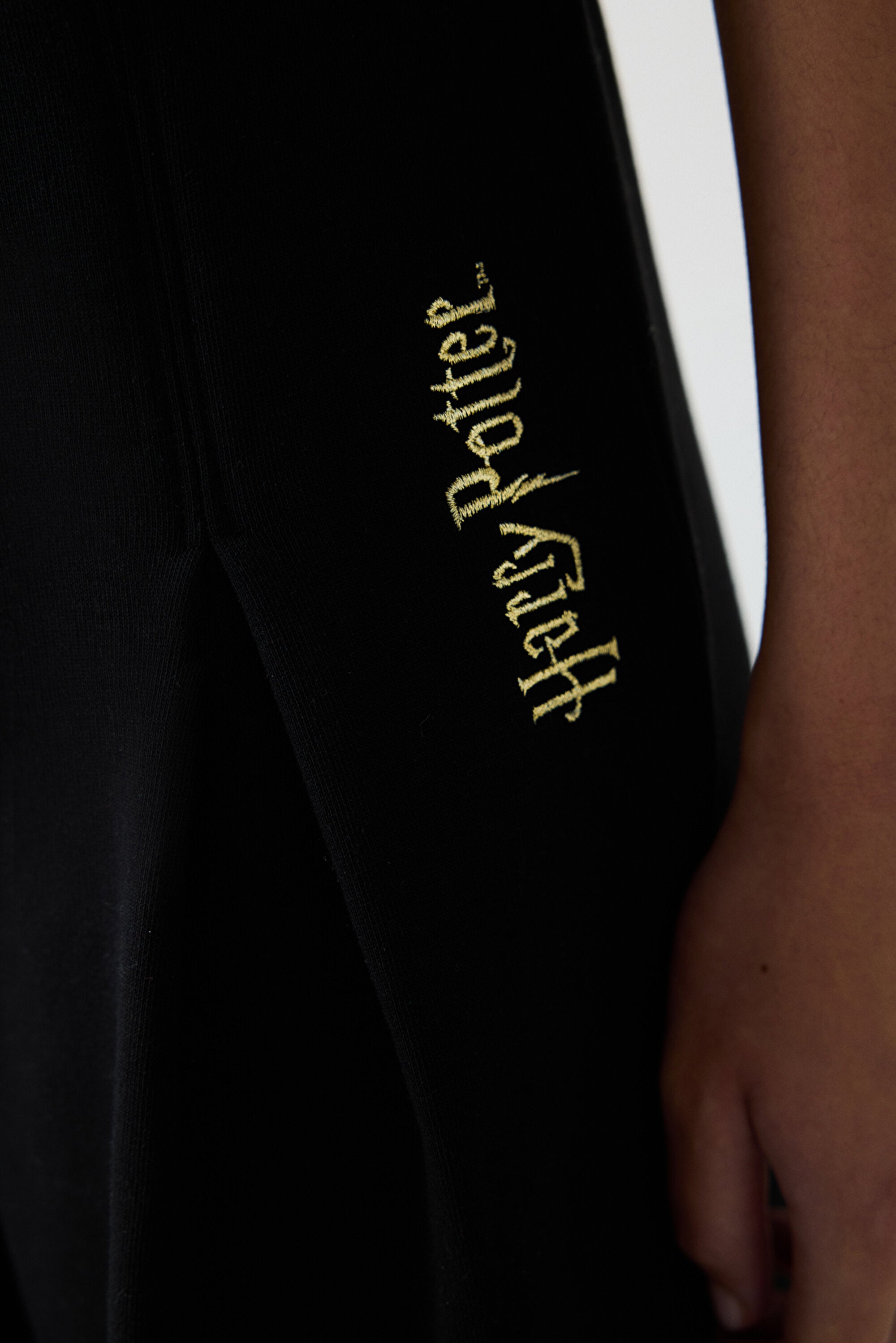 Black Harry Potter Printed Wide Leg Trousers