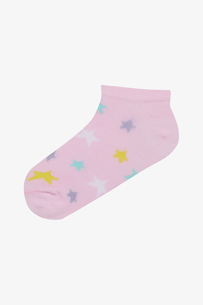 Girl Star 4-Pack Multicolored Ankle Socks Main Image