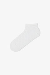 5 Pairs of Cotton Self-Patterned Ankle Socks