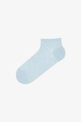 5 Pairs of Cotton Self-Patterned Ankle Socks