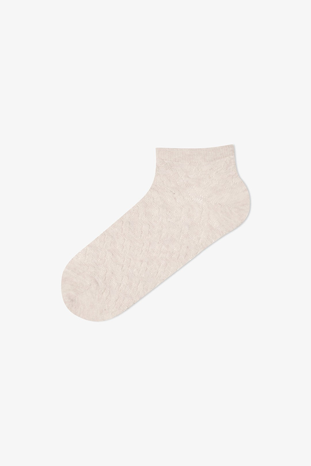 5 Pairs of Cotton Self-Patterned Ankle Socks