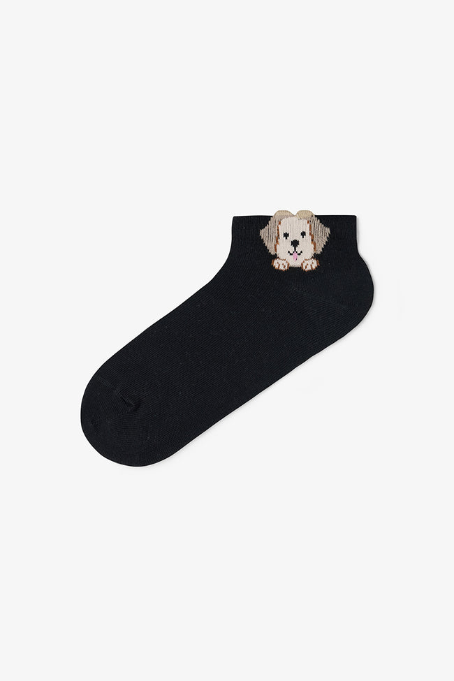 3 Pairs of Cotton 3D Animal Pattern Ankle Socks Main Image