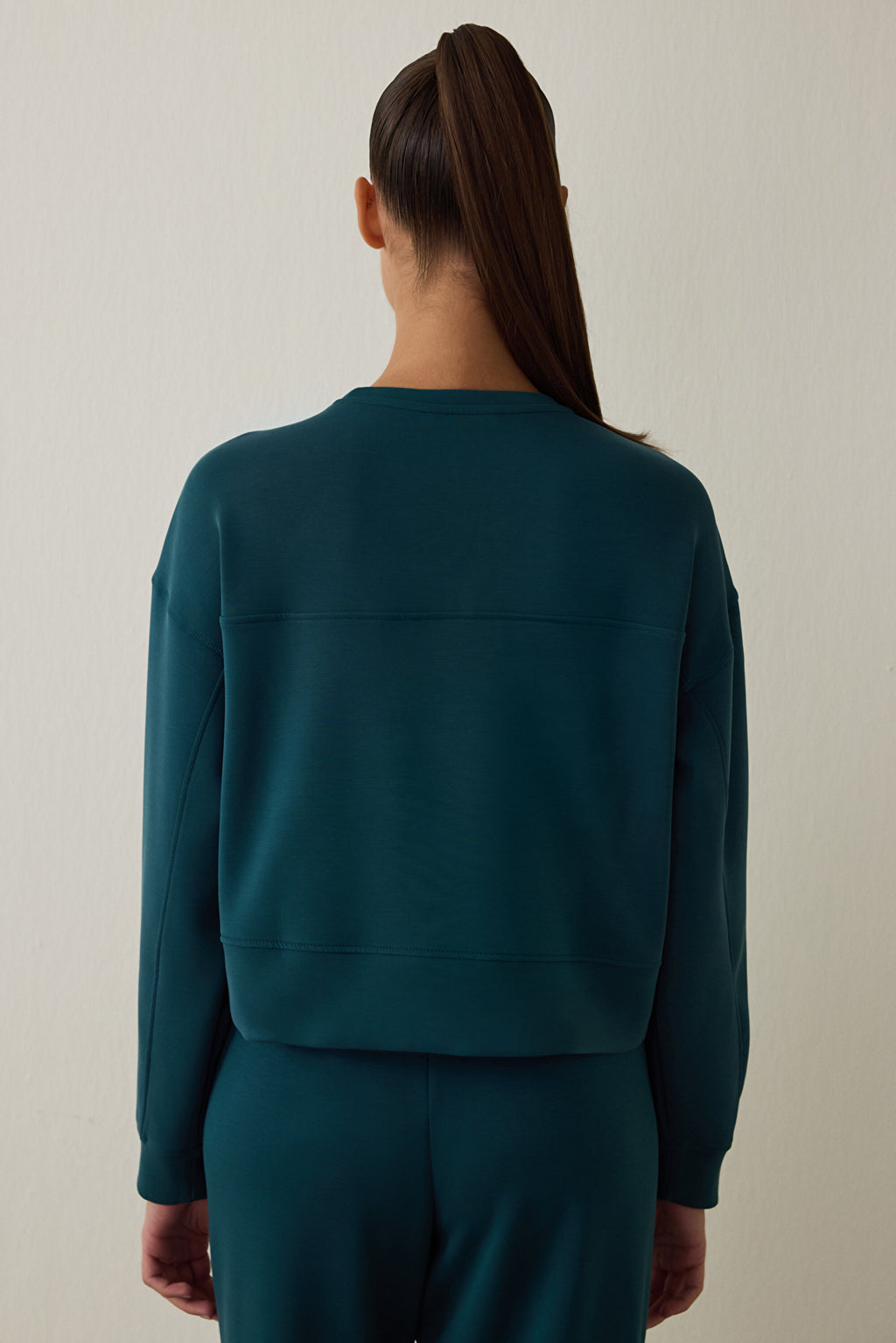 Beige Modal Raised Sweatshirt