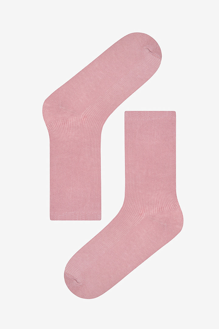 Basic Rib 5-Pack Pink Multicolored Ankle Socks