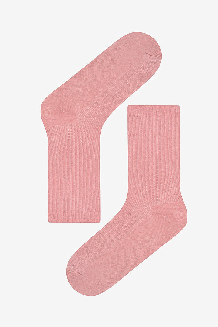 Basic Rib 5-Pack Pink Multicolored Ankle Socks