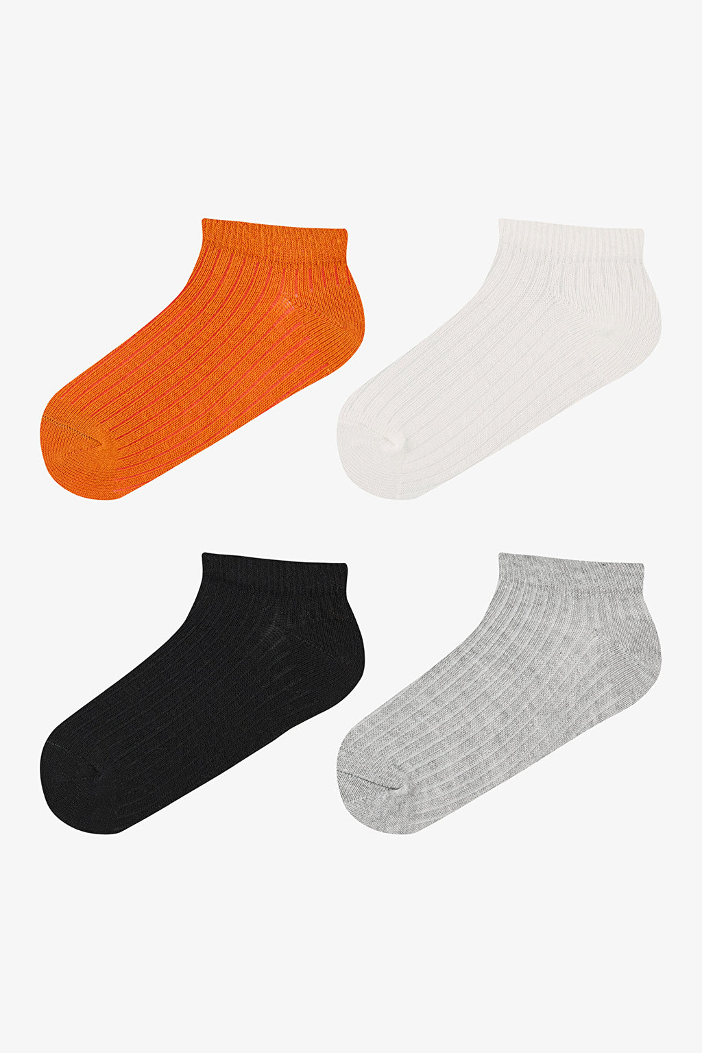 Boys Russet Multicolored 4-Pack Ankle Socks