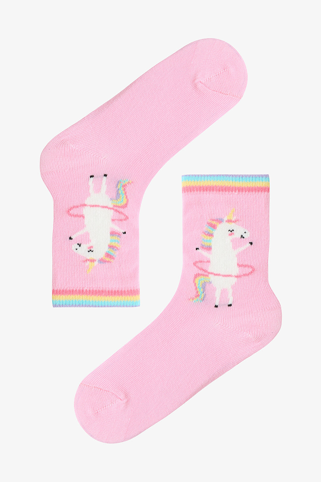 Colorful Girls Playful Unicorn 3-Pack Socks