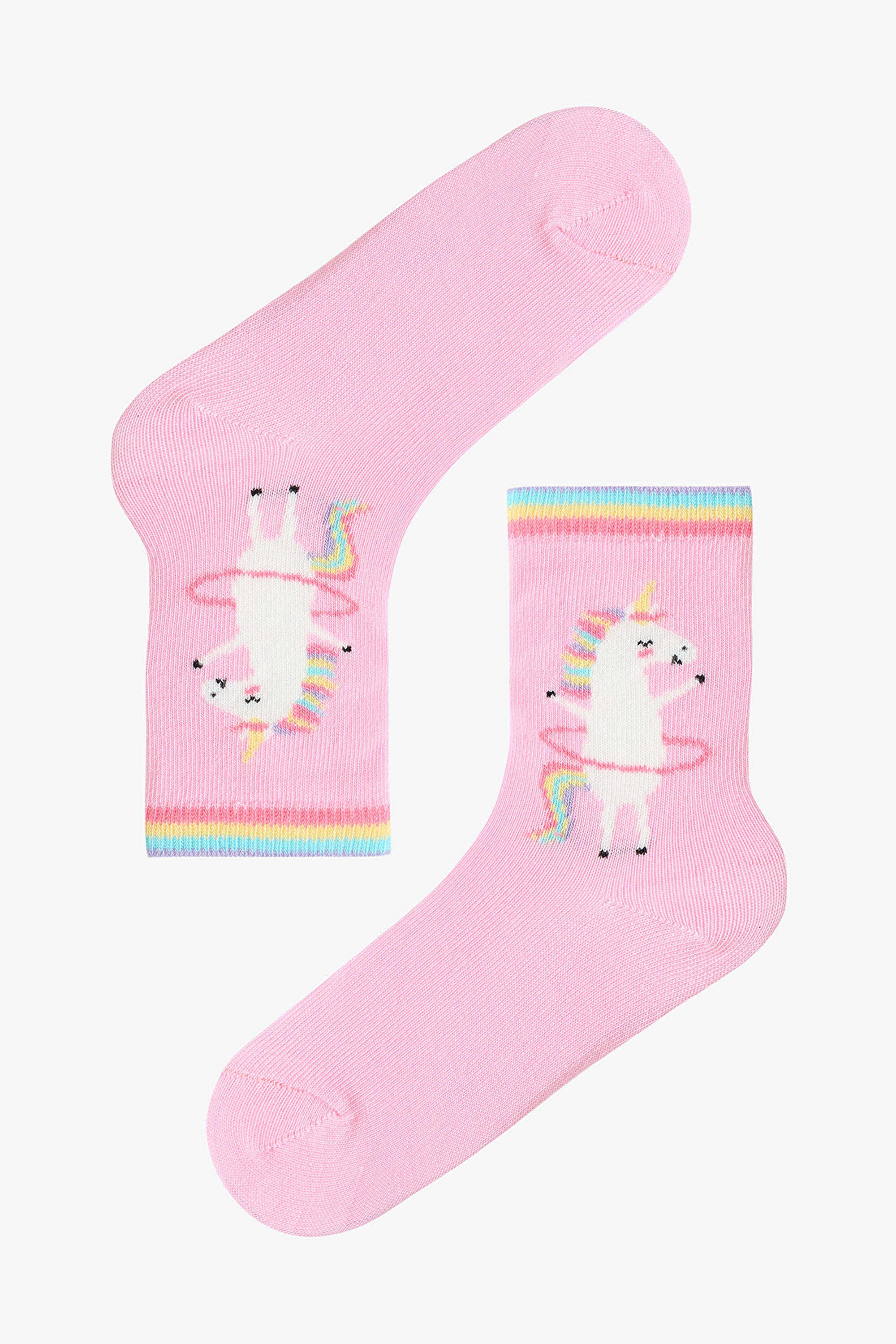 Colorful Girls Playful Unicorn 3-Pack Socks