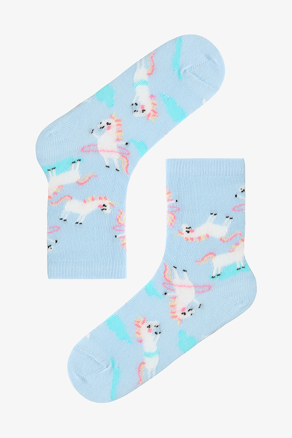 Colorful Girls Playful Unicorn 3-Pack Socks