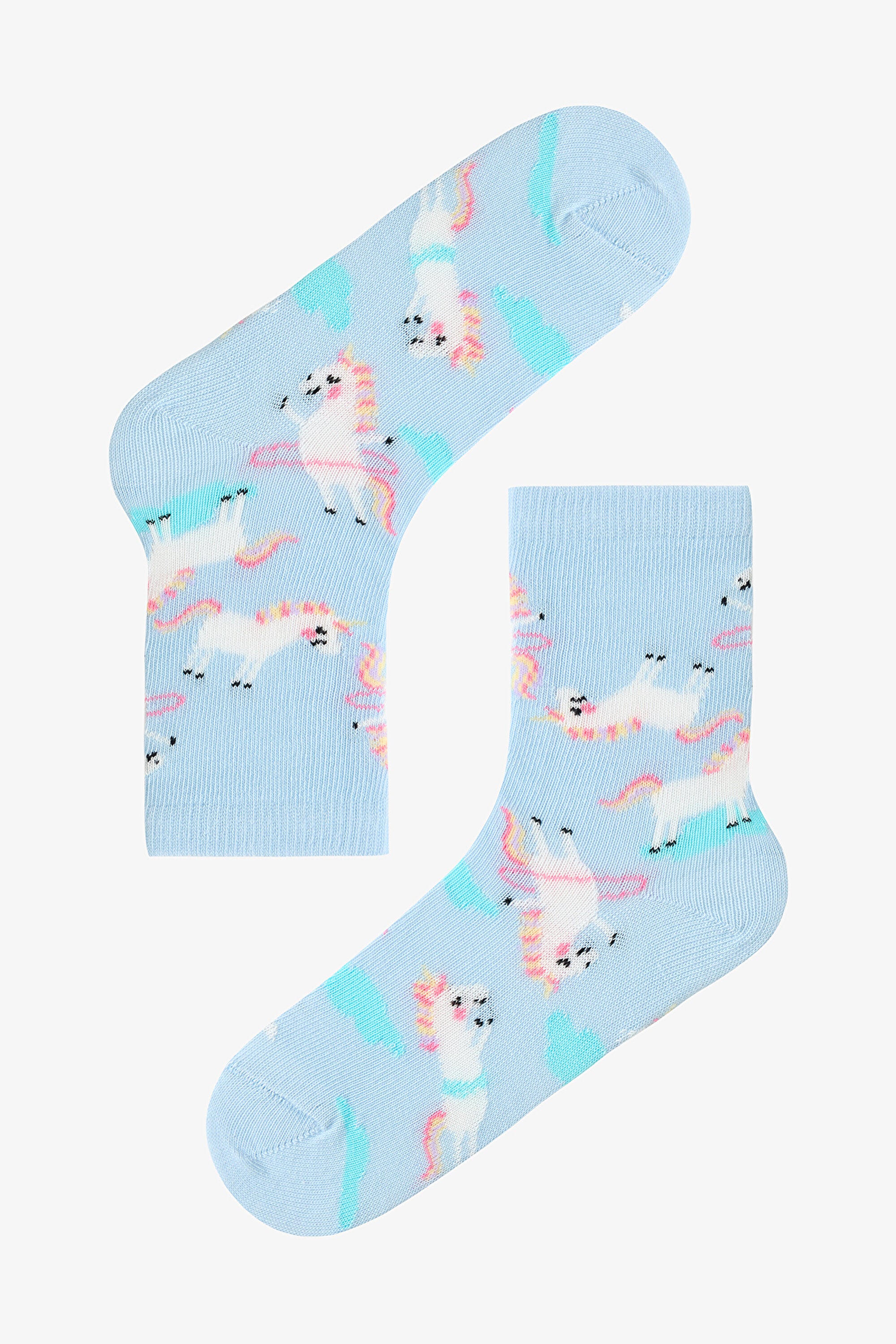 Colorful Girls Playful Unicorn 3-Pack Socks