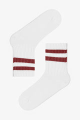 Boys Marshmallow Class Striped 3-Pack Ankle Socks